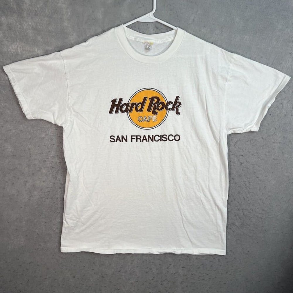 Hard Rock Cafe San Francisco Adult Xl White Menst Shirtwbc110